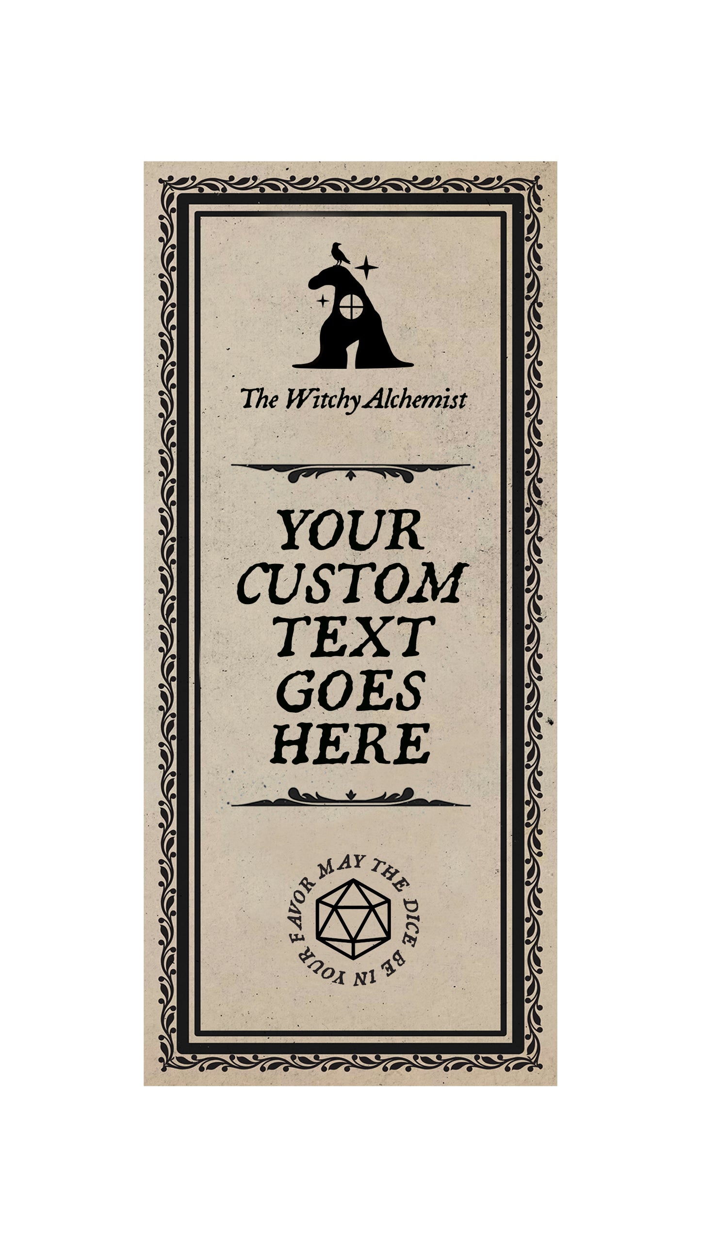 Custom D20 Floating Dice Potion - additional 3 week delay from order date!