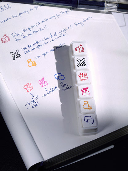 TTRPG Adventure Punch Stamps for session notes! (immediate dispatch)