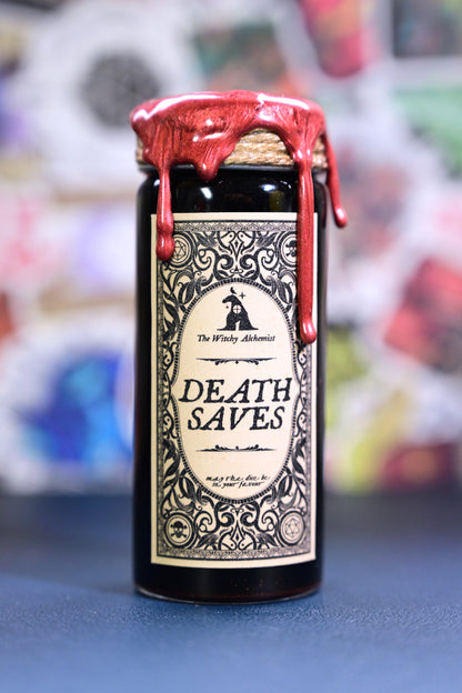 D20 Death Saves Potion (slow dice reveal for suspense) - additional 3 week delay from order date!