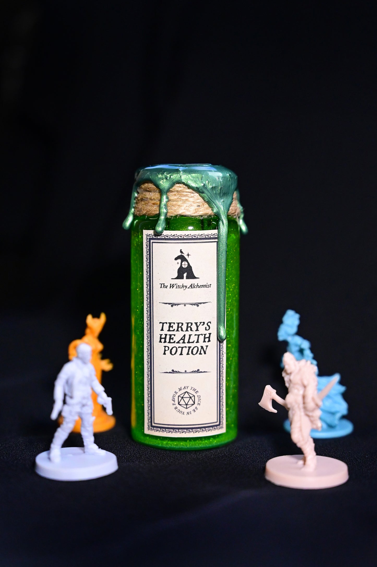 Custom D20 Floating Dice Potion - additional 3 week delay from order date!