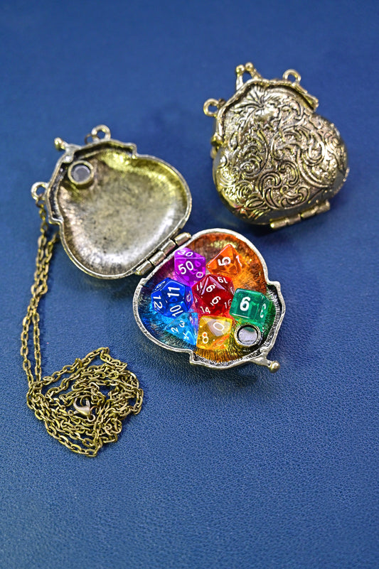 Bag of Holding + Mini Rainbow Dice set (IN 3 COLOURS!)